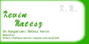 kevin matesz business card